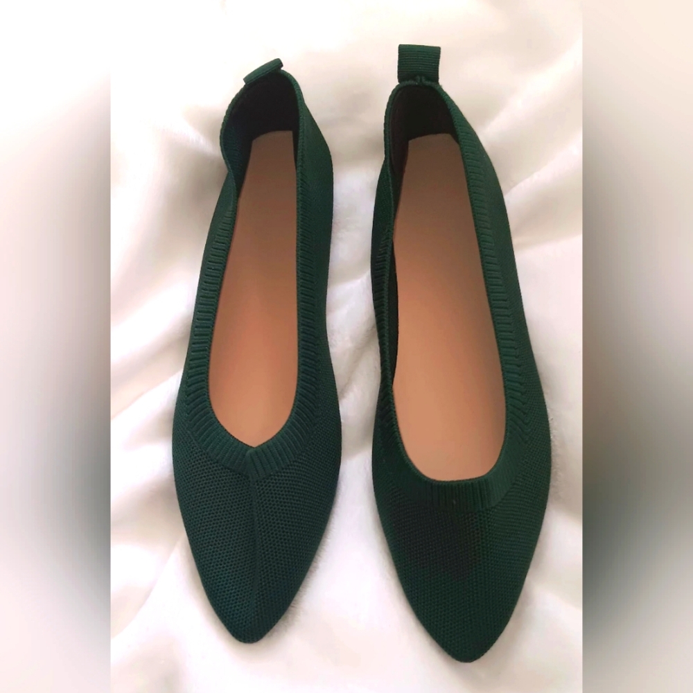 Green Women's Flats 43